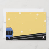 明白なChoo Choo -写真の誕生会Invitati 招待状 (裏面)