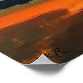 明白熱［赤熱］光を放つるい雲 ポスター (角)