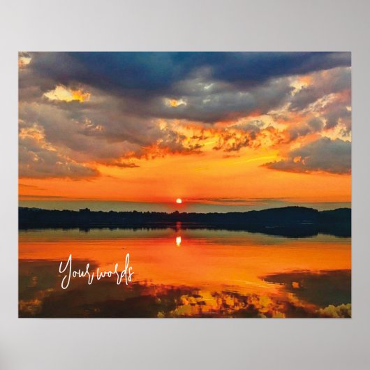 明白熱［赤熱］光を放つるい雲 ポスター (正面)