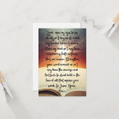 明瞭なフラットグリーティングカードのための毎日の祈りの言葉 カード (正面/裏面インサイチュ)