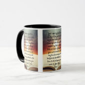 明瞭な2トーンのマグカップのための毎日の祈りの言葉 マグカップ (正面左)