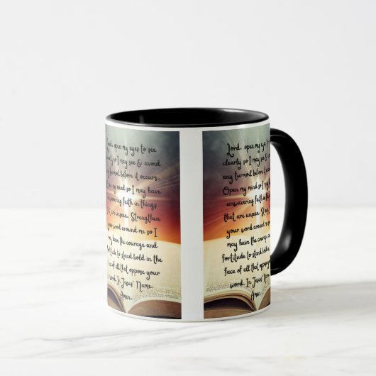 明瞭な2トーンのマグカップのための毎日の祈りの言葉 マグカップ (正面右)