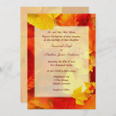 明確な縁ど秋5 x 7結婚式招待状 招待状 (正面/裏面)