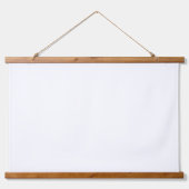 明確な黒で囲まれた白い四角縁ど形 吊り下げ型タペストリー (正面)