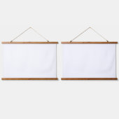 明確な黒で囲まれた白い四角縁ど形 吊り下げ型タペストリー (ダブル)