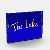 明素晴らしるい王室のブルー「湖」 フォトブロック (左)