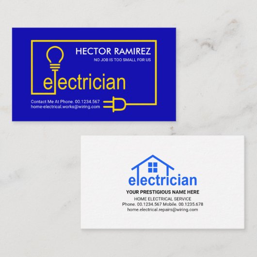 明素晴らしるい電気回路配線 名刺 (正面/裏面)