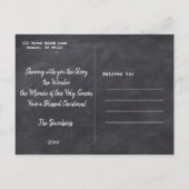 明素朴るいメリー黒板タイポグラフィ 案内ポストカード (裏面)