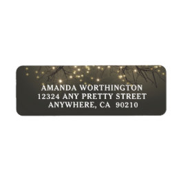 明素朴るい木の枝の国の結婚式 ラベル