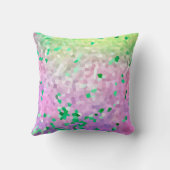 明紫色グリーン画素デザインクッシカスタムョン クッション (裏面)