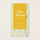 明細カラフル衣料品サイズ価格つるラベルラベル (正面)