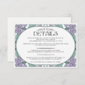 明細カードを結婚するカラフルなアールヌーボー(#6)を置いて下さい エンクロージャーカード (正面/裏面)