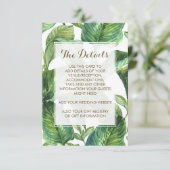 明細カードを結婚する植物の群葉のシュロの葉 エンクロージャーカード (スタンド正面)