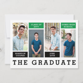 明細モダンの卒業発表 招待状