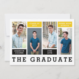 明細モダンの卒業発表 招待状