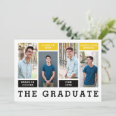 明細モダンの卒業発表 招待状 (スタンド正面)