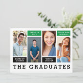 明細モダン兄弟姉妹卒業の発表 招待状 (スタンド正面)