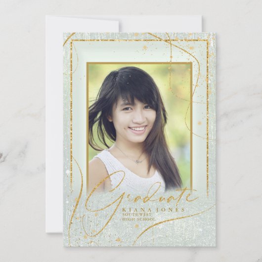 明細金ゴールド素晴らし抽象芸術卒業セージID907 (正面)