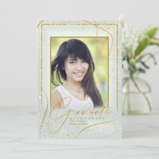 明細金ゴールド素晴らし抽象芸術卒業セージID907 (スタンド正面)