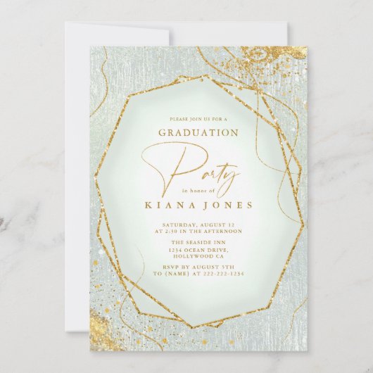 明細金ゴールド素晴らし抽象芸術卒業セージID907 (裏面)