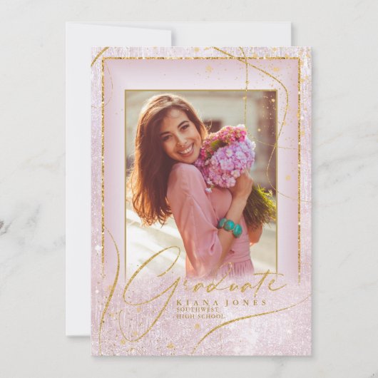 明細金ゴールド素晴らし抽象芸術卒業メジャーID907 (正面)