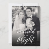 明結婚したるいトレンディータイポグラフィ写真結婚 シーズンカード (正面)