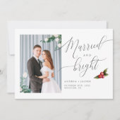 明結婚したるいミスタントーの写真ホリデーカード シーズンカード (正面)