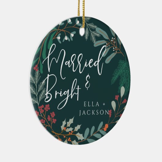 明結婚したるい初めてのクリスマス植物学 セラミックオーナメント (右)