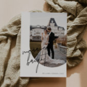 +明結婚したるい台本の書道のアーチ写真 シーズンカード