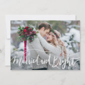 明結婚したるい手書き文字結婚の シーズンカード (正面)