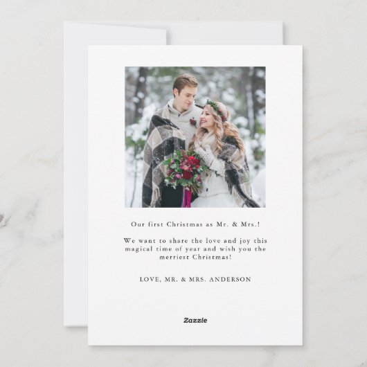 明結婚したるい手書き文字結婚の シーズンカード (裏面)