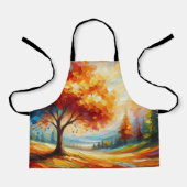 明絵を描るい色の風景–96771 エプロン (正面)