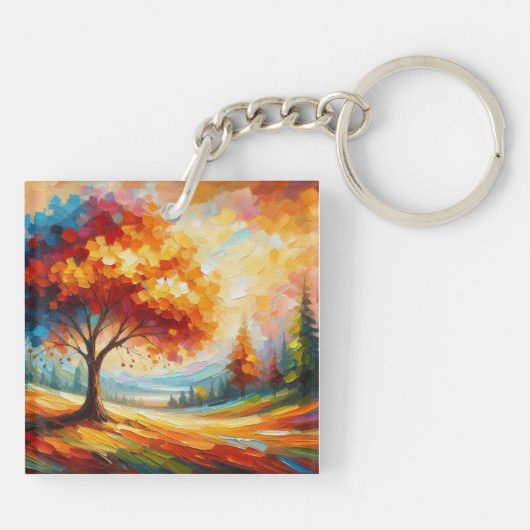 明絵を描るい色の風景–96771 キーホルダー (裏面)