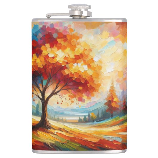 明絵を描るい色の風景–96771 フラスク (正面)