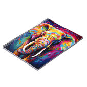 明色彩の鮮やかるい色の象 ノートブック (左側)