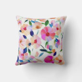 明花フローラ鮮やか植物学カラフル クッション (裏面)