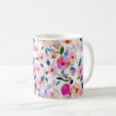 明花フローラ鮮やか植物学カラフル コーヒーマグカップ (正面右)