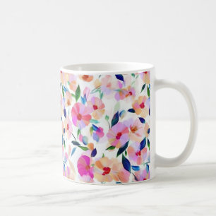明花フローラ鮮やか植物学カラフル コーヒーマグカップ