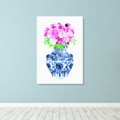 明花瓶 キャンバスプリント (インサイチュ (ウッドフロア))
