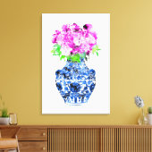 明花瓶 キャンバスプリント (インサイチュ (リビング))