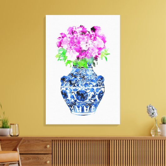 明花瓶 キャンバスプリント (インサイチュ (リビング))