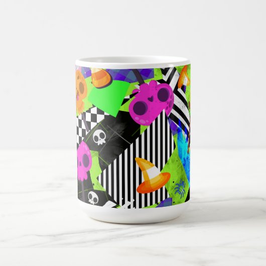 明芸術的るく輝くゼリーはっきりしたハロウィン コーヒーマグカップ (中央)