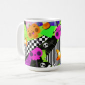 明芸術的るく輝くゼリーはっきりしたハロウィン コーヒーマグカップ (正面左)