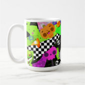 明芸術的るく輝くゼリーはっきりしたハロウィン コーヒーマグカップ (左)