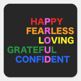 明誇りを持ったるい黒 スクエアシール