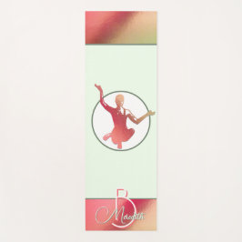 明輝くるいピンクのヨーギシルエット ヨガマット