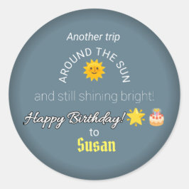 明輝くるい：誕生祝いシール ラウンドシール