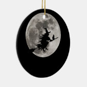 明飛んでいるるい月を後にした魔女 セラミックオーナメント (右)