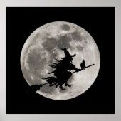 明飛んでいるるい月を後にした魔女 ポスター (正面)