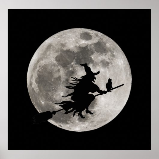 明飛んでいるるい月を後にした魔女 ポスター (正面)